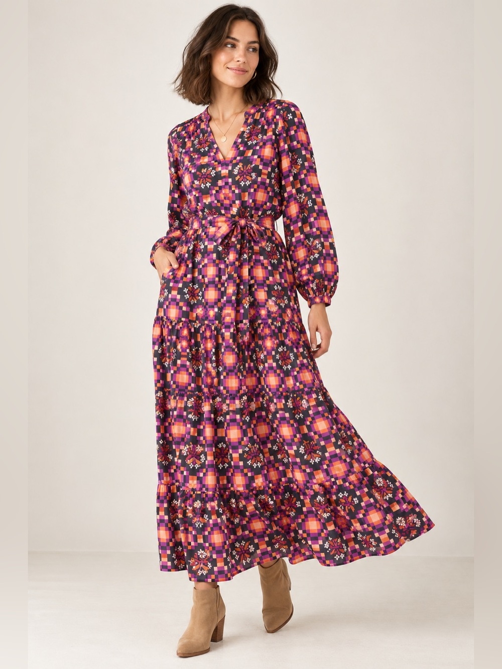 NEW! Printfresh Tomorrow's Tapestry - City Lights Dress - Violet Breeze Size XS